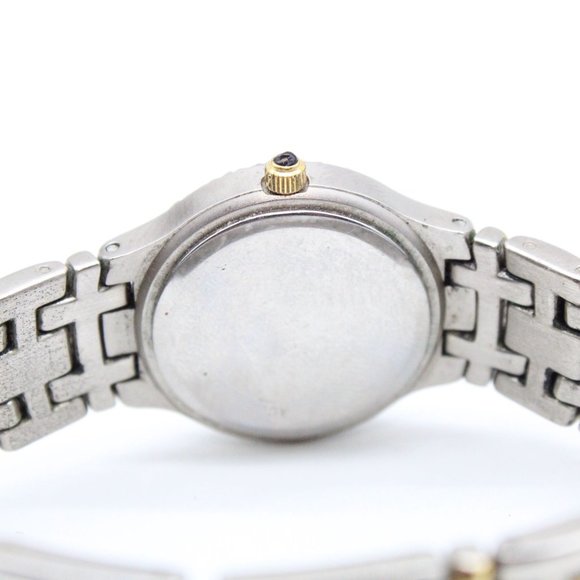 DMQ Swiss Watch Womens Two Tone Stainless Steel Classic Rhinestones Dial Quartz - Picture 8 of 8